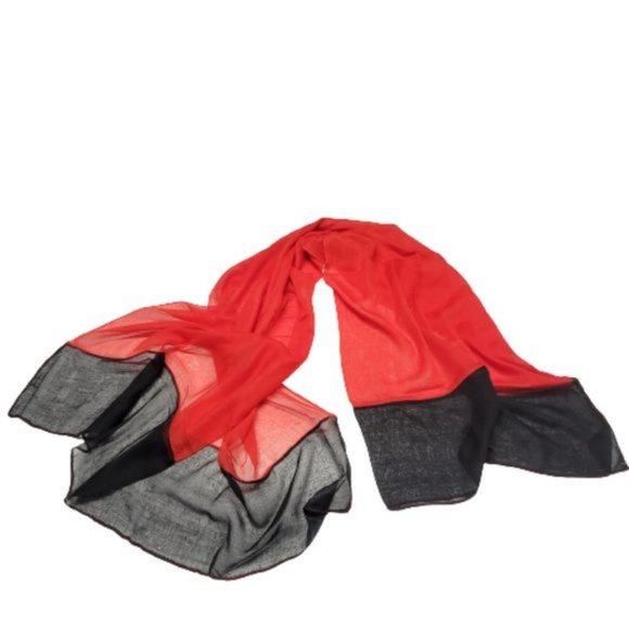 Red Pareo Scarf Sarong Wrapskirt or Sexy Halter Coverup Dress - Picture 2 of 4